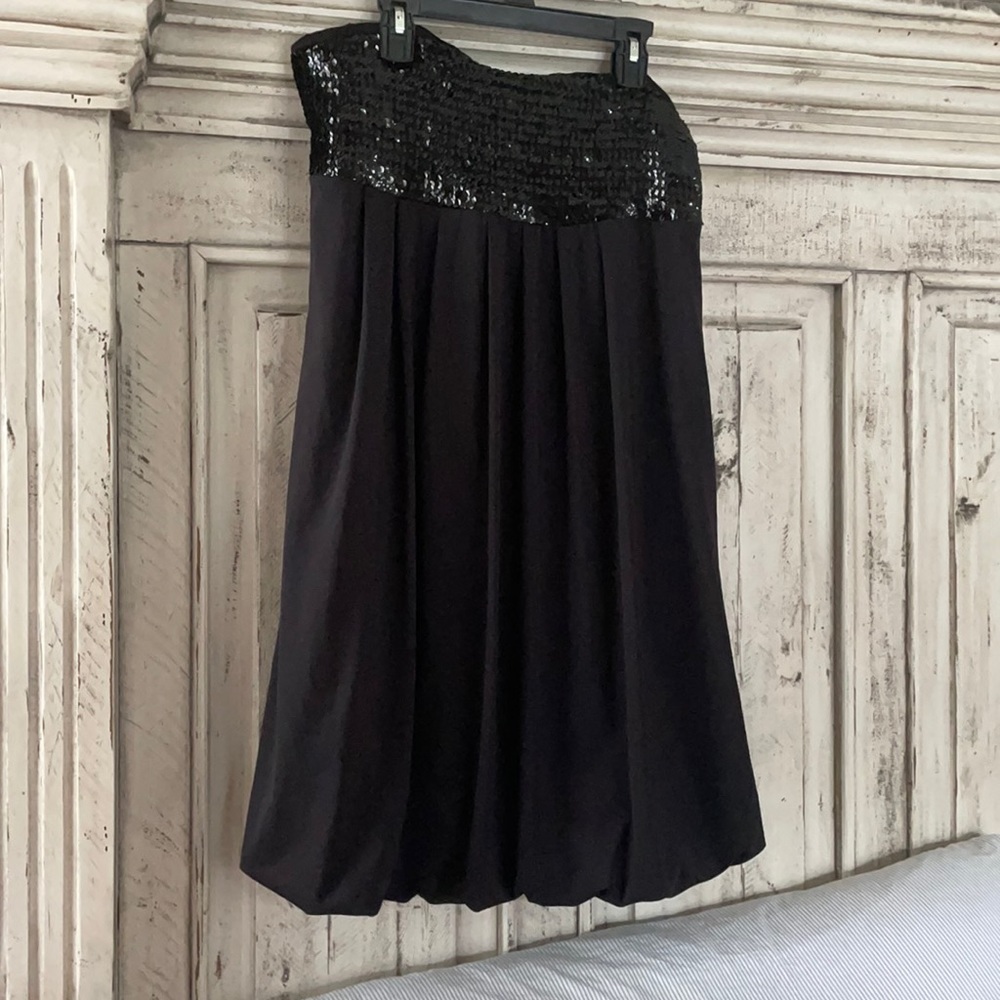Black sequins bubble dress